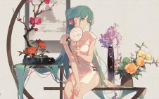 Anime Girl Amongst Blooms