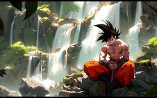 Goku Meditating