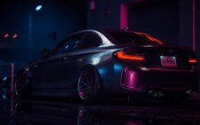 BMW M2 in rain