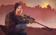 PUBG Girl with Sniper Rifle