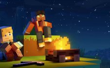 By the fire (Minecraft)