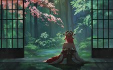 Yae Miko Watching the Rain