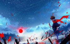 warrior holding Katana