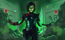 Viper and Green Fog Background (Valorant)