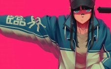 Anime girl with a gun