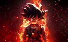 Goku kid on Fire