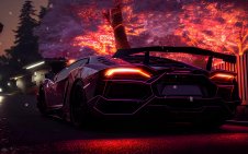 Pink Lambo Under Sakura