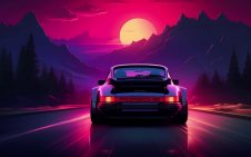 Porsche 911 synthwave