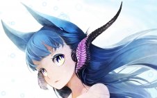 Blue hair anime girl