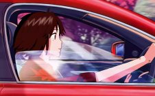 Anime Girl's Sleek Ride