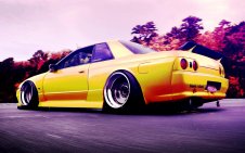 Yellow Nissan GT-R