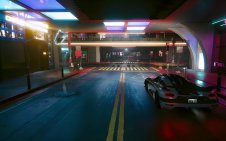 Koenigsegg in Cyberpunk city