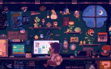 Mario Pixel Room