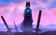 Shinobu Kocho with butterfly (Kimetsu no Yaiba)