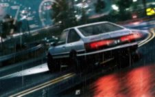 Toyota Initial D under the rain