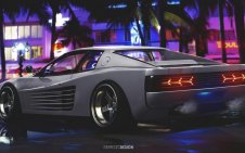 Retrowave Ferrari Testarossa