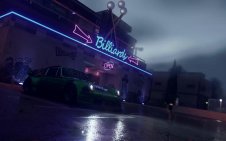 Porsche 911 Carrera near the billiardy