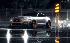 Silver Ford Mustang
