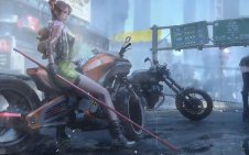 Futuristic Biker Girl