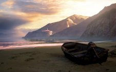 Boat on the shore (the Last of Us)