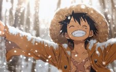Luffy in winter