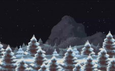Undertale snowy forest