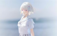 Moonlit White-Haired Girl