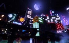 Roblox District in evening rainy