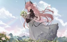 Theresa Among Blossoms