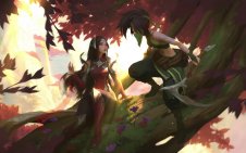 irelia and akali under the tree