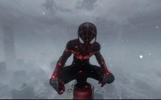 Miles Morales on a snowy day (Spiderman)
