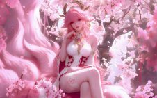 Yae Miko Among the Sakura