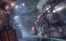 Girl at Train Station