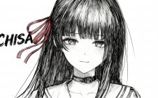 Chisa black and white art