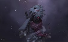 Kakashi Hatake holding the warding mask