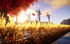Minecraft Sunset Farm