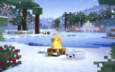 Minecraft Snowy Campfire