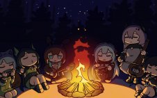 Anime Chibi Campfire
