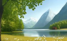 lake on windy day