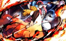 Battle Akaza vs Rengoku Surrounded By Flame