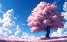 Large sakura tree