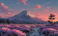 Twilight at Mount Fuji