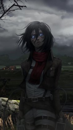 mikasa ackerman dark horizon live wallpaper