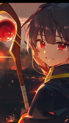 megumin fiery farewell (konosuba) live wallpaper