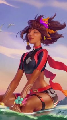 surfer taliyah (lol) live wallpaper