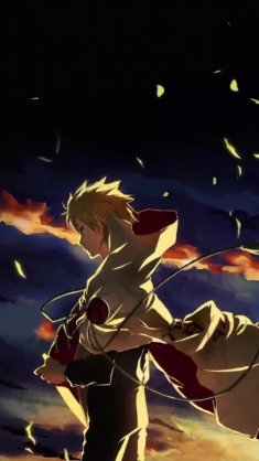 minato standing in cloak (naruto) live wallpaper