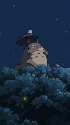 totoro on top of a tree live wallpaper