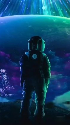 glowing astronaut live wallpaper