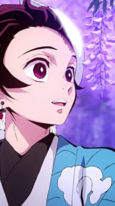 tanjiro in a a wisteria forest (demon slayer) live wallpaper