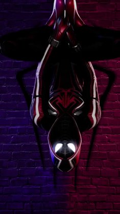 upside-down miles morales live wallpaper